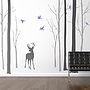 Deer In The Forest Two Tone Grey Wall Sticker, thumbnail 1 of 7