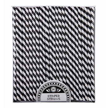 Pack Of 30 Retro Stripe Paper Straws, 4 of 7
