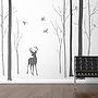Deer In The Forest Two Tone Grey Wall Sticker, thumbnail 2 of 7