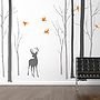 Deer In The Forest Two Tone Grey Wall Sticker, thumbnail 3 of 7