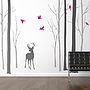 Deer In The Forest Two Tone Grey Wall Sticker, thumbnail 4 of 7