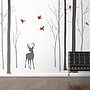 Deer In The Forest Two Tone Grey Wall Sticker, thumbnail 5 of 7