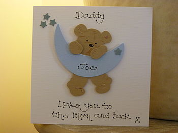 Personalised Fathers Day Moon And Stars Card, 2 of 2