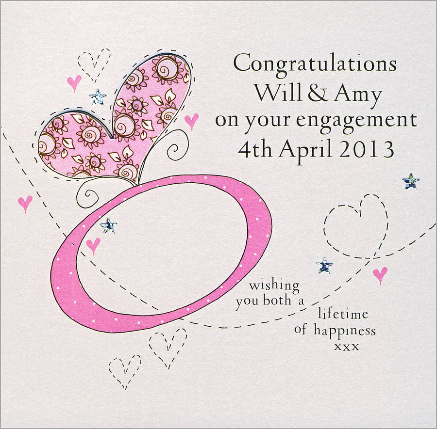 Personalised Handmade Engagement Card By Eggbert And Daisy