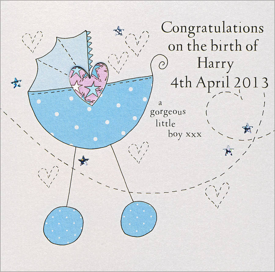 Personalised Handmade New Baby Card By Eggbert & Daisy ...