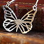 Handmade Silver Butterfly Necklace, thumbnail 1 of 8