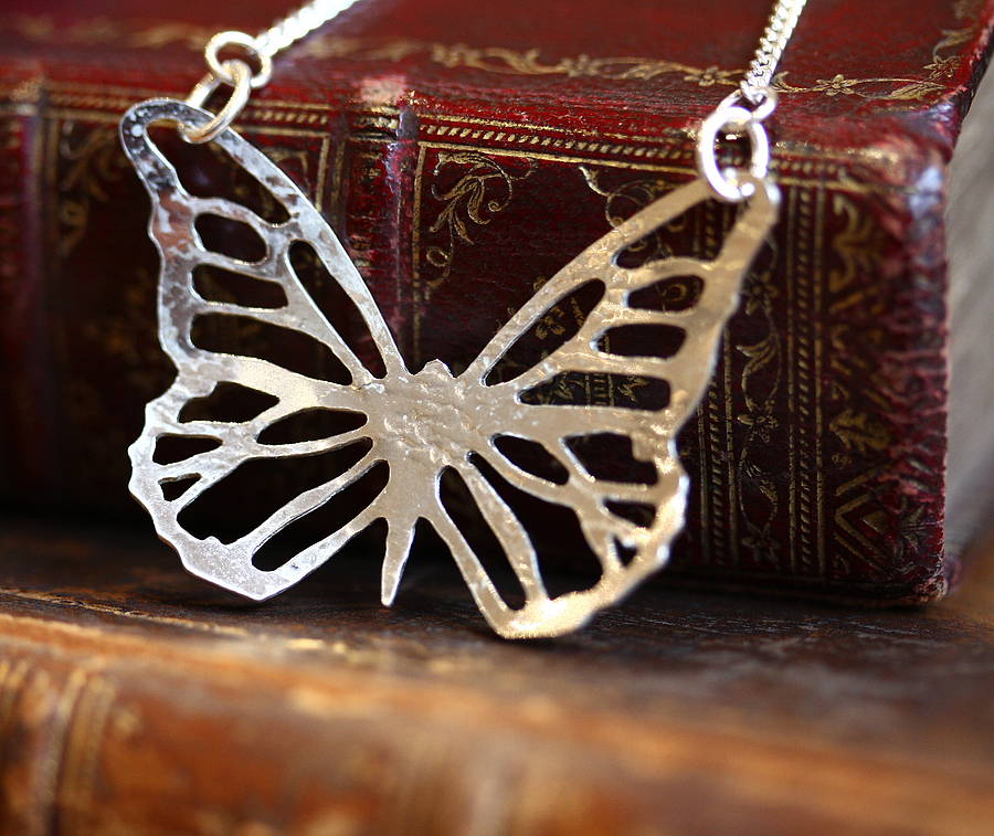 Handmade Silver Butterfly Necklace, 1 of 8