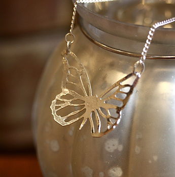 Handmade Silver Butterfly Necklace, 2 of 8