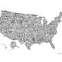 USA Word Map Print, thumbnail 1 of 5