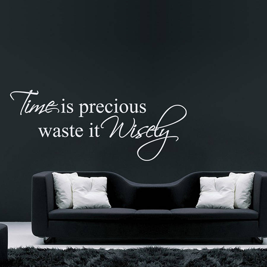 time is precious quote wall stickers by pom gifts | notonthehighstreet.com