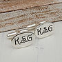 Personalised Silver Oval Initial Cufflinks, thumbnail 1 of 4