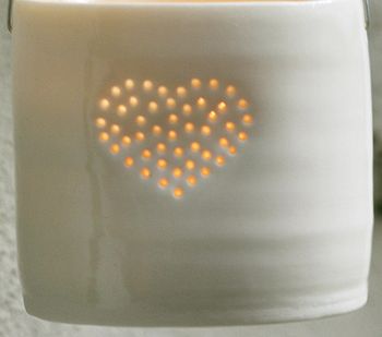 Porcelain Full Heart Tea Light, 3 of 3