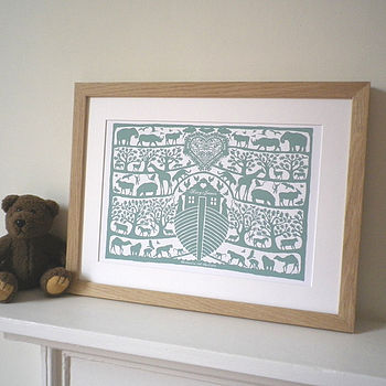 Personalised Noah's Ark Heart Print, 4 of 10