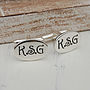 Personalised Silver Oval Initial Cufflinks, thumbnail 3 of 4