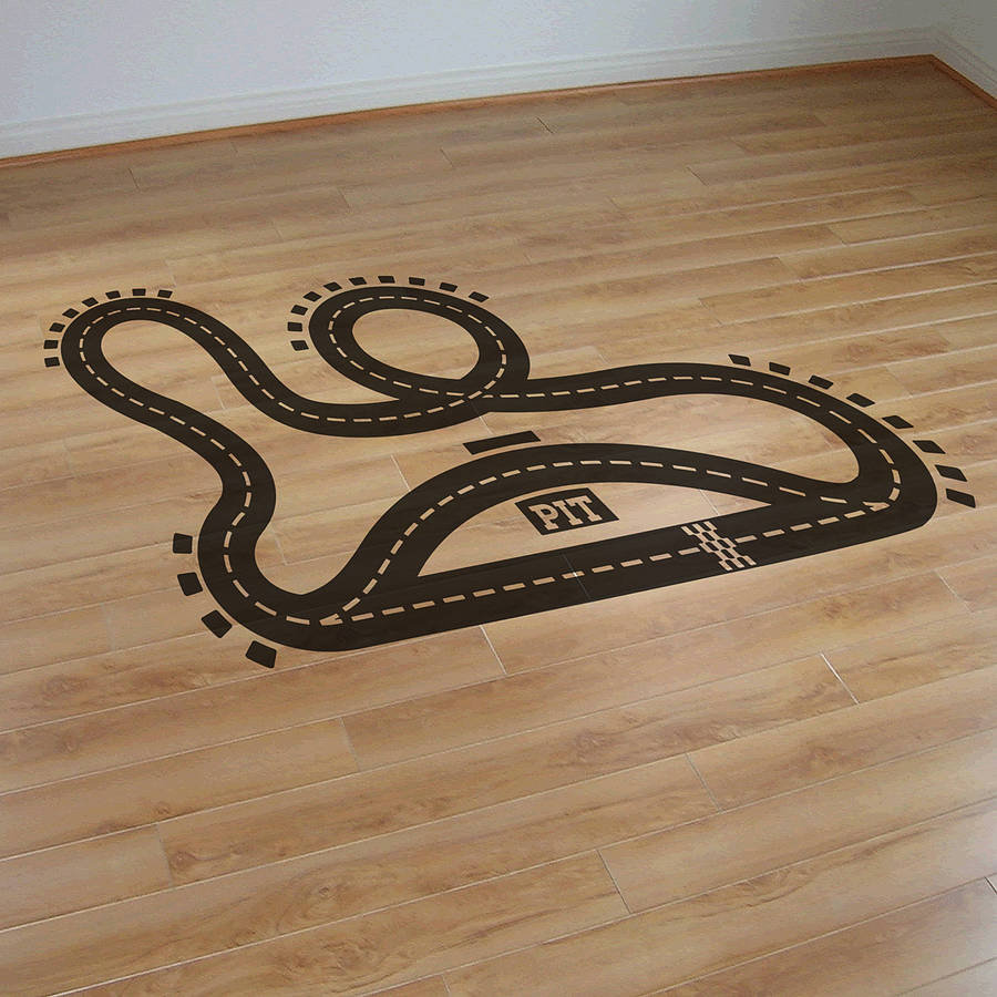 Racetrack Vinyl Floor Sticker By Oakdene Designs Notonthehighstreet Com
