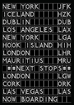 Personalised Airport Destination Board Print, 8 of 8