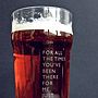 'Cheers Dad' Etched Pint Glass, thumbnail 4 of 5