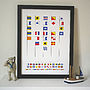 Daddy Is The Captain Of Our Ship Signal Flags Print, thumbnail 7 of 7