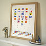 Daddy Is The Captain Of Our Ship Signal Flags Print, thumbnail 1 of 7