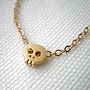 Gold Plated Skull Necklace, thumbnail 2 of 2