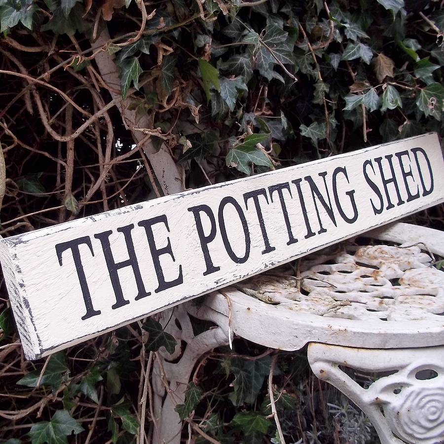 personalised vintage style wooden house sign by potting shed designs ...