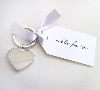 Personalised Heart Keyring With Tag, 5 of 5