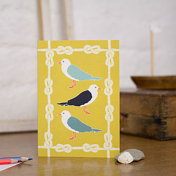 Seagulls Blank Greetings Card, 2 of 3