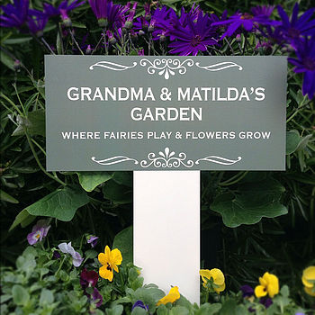 Personalised Enamel Garden Sign, 6 of 8