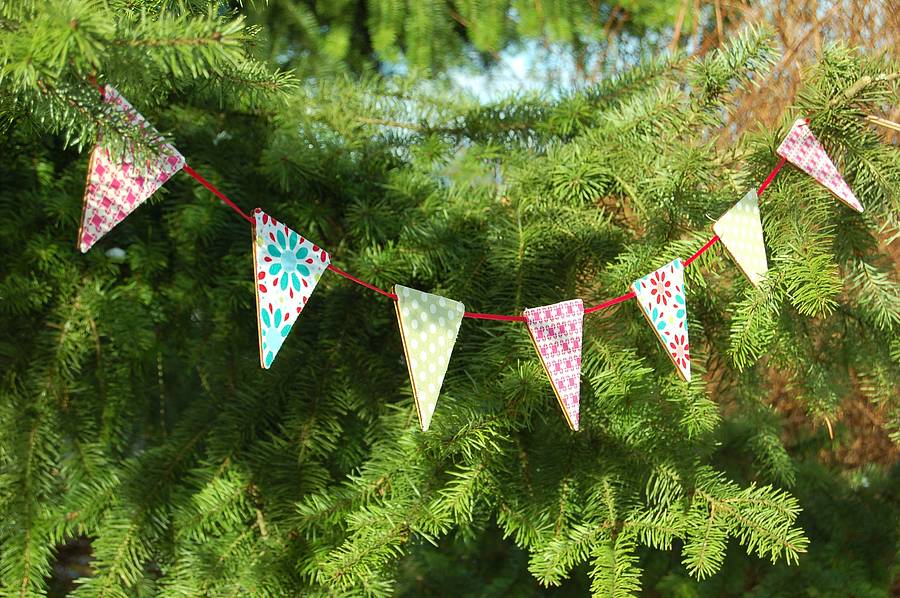 No Sew Wooden Flower Bunting Craft Kit By My Blue Dog ...