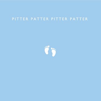 'Pitter Patter' New Baby Boy Card, 2 of 2