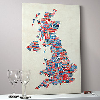 Great Britain Text Map Art Print, 2 of 7