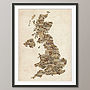 Great Britain Text Map Art Print, thumbnail 6 of 7