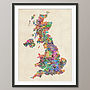 Great Britain Text Map Art Print, thumbnail 7 of 7