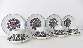 Retro Meakin Cup, Saucer And Plate, 5 of 5