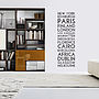 'Personalised Destination' Wall Sticker, thumbnail 2 of 7