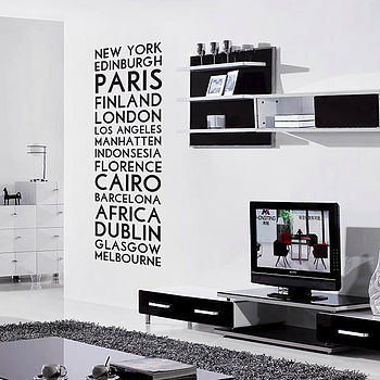 'Personalised Destination' Wall Sticker, 5 of 7