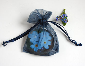 Forget Me Not Handbag Mirror Wedding Favour Gift, 2 of 2