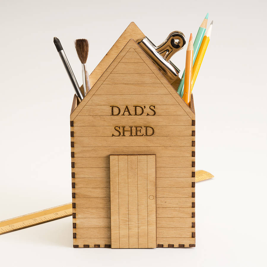 personalised garden shed desk tidy gift for him by bombus ...