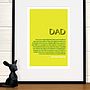 Personalised Dad's Favourite Things Print, thumbnail 3 of 3