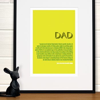 Personalised Dad's Favourite Things Print, 3 of 3