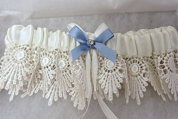 Vintage 'Something Blue' Bridal Garter, 3 of 4