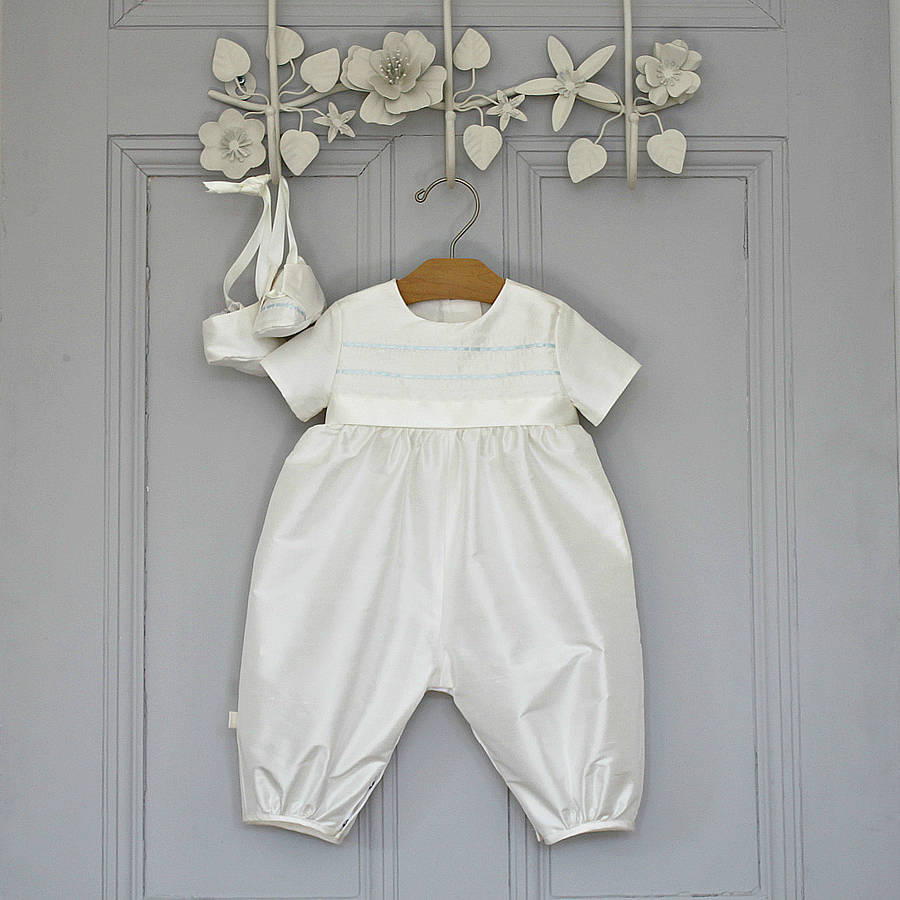 baby boy silk christening outfits