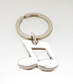 Silver Twin Musical Notes Keyring, 2 of 3