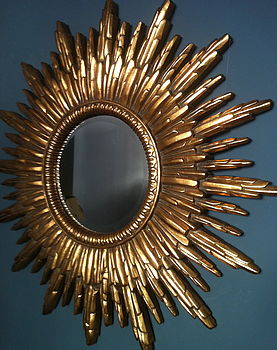 Antique Gold Sunburst Mirror