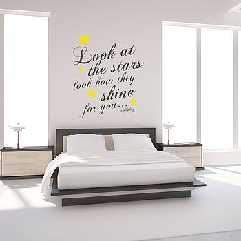 'Look At The Stars Coldplay' Wall Sticker, 2 of 6