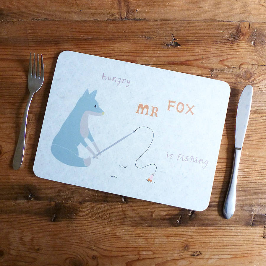 Fox Character Table Placemat By Lil3birdy | notonthehighstreet.com