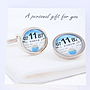 Personalised 1961 To 1977 Tax Disc Cufflinks, thumbnail 6 of 6
