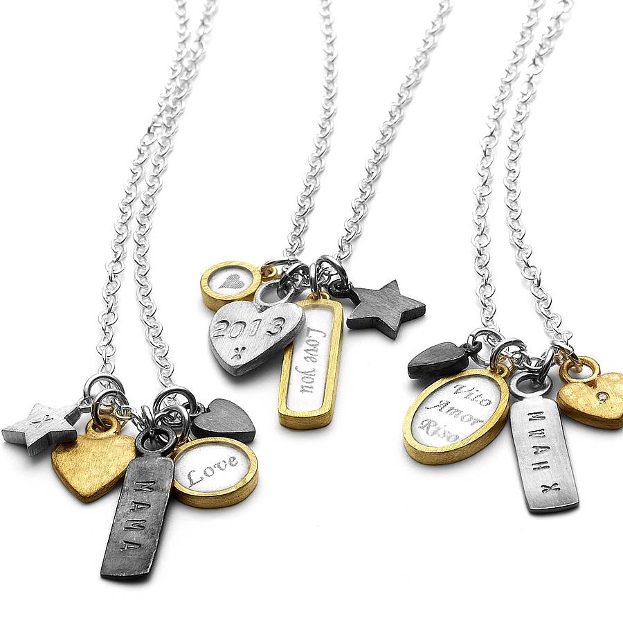 personalised trinket charm necklace by chambers & beau ...