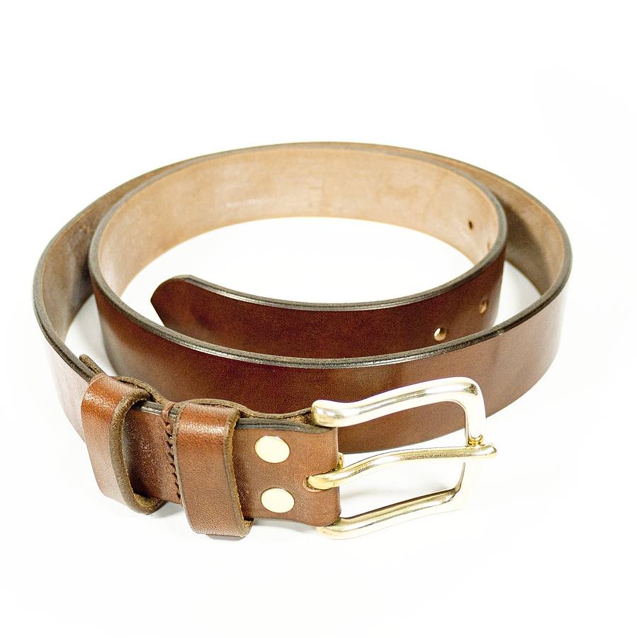 personalised oak bark leather belt by tanner bates | notonthehighstreet.com