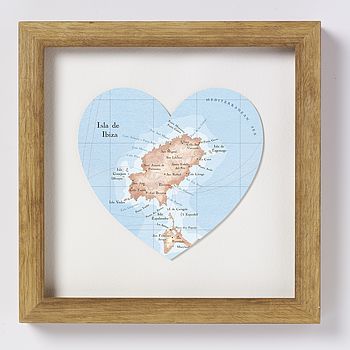 Ibiza Map Heart Wedding Anniversary Print, 2 of 4